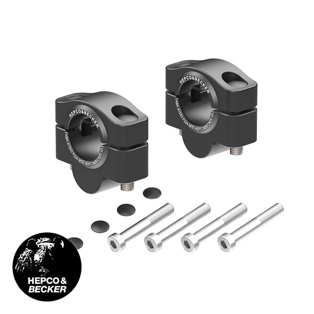 Podwyższenie kierownicy 20 mm czarne do Honda CB 1000 R 2018 - 2025 Hepco & Becker | 42309509 20 01