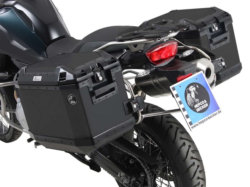 Stelaż kufrów bocznych XplorerCutout + kufry Xplorer BMW F 750 GS 2018-2023 Hepco Becker | 6516512 00 22-01-40