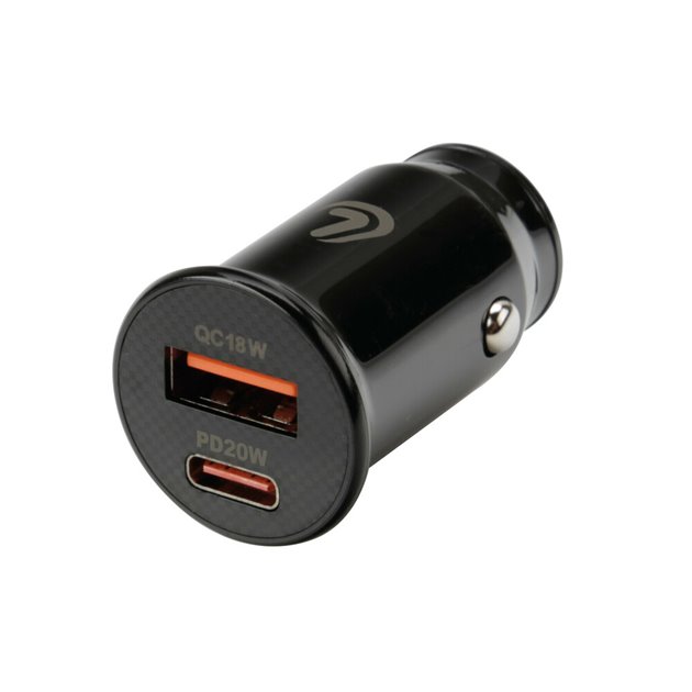 Uniwersalna ładownica USB 20W do gniazda zapalniczki 2x USB C i A Lampa | 38692