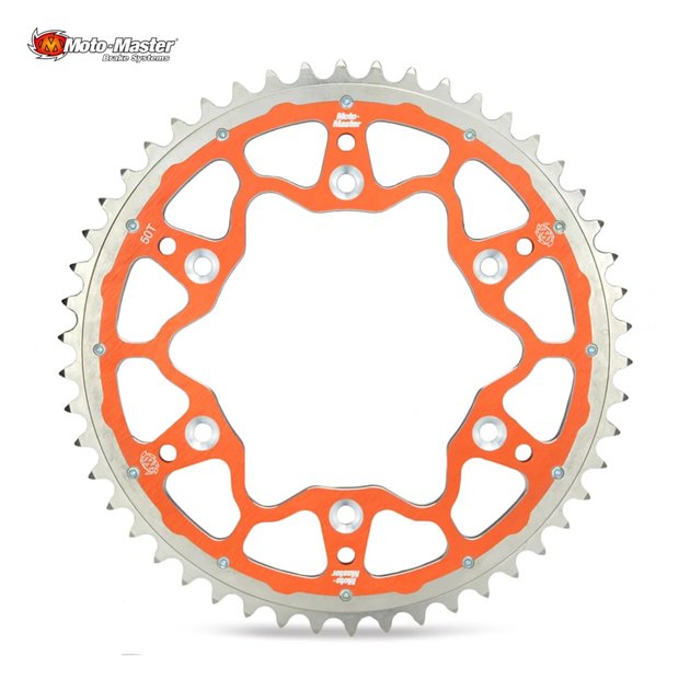 Zębatka tylna Dual Ring (stalowo-aluminiowa) KTM/Husqvarna / Husaberg 49 Pomarańczowy Łańc. 520 Moto-Master | M620073549