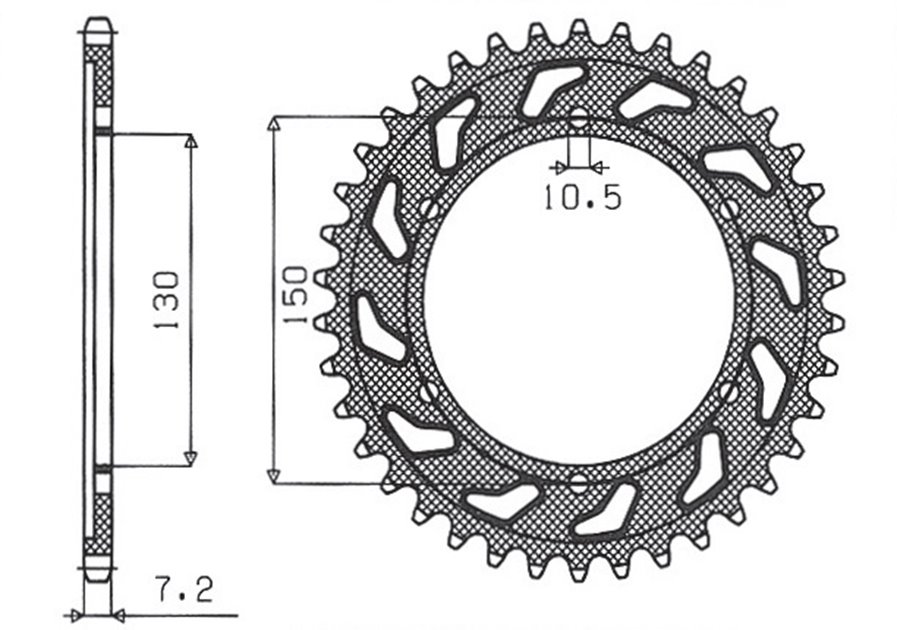 Zębatka TYLNA 300 46 YAMAHA FZ 8 '10-'15 (JTR300.46) (ŁAŃC. 525) (30046JT) SUNSTAR