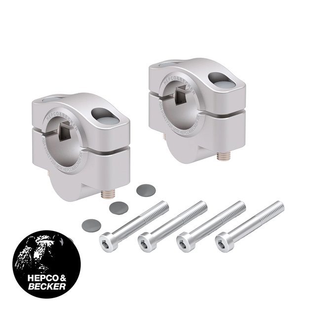 Podwyższenie kierownicy 20 mm srebrne Honda XL 750 Transalp 2023-2024 Hepco & Becker | 42309539 20 09