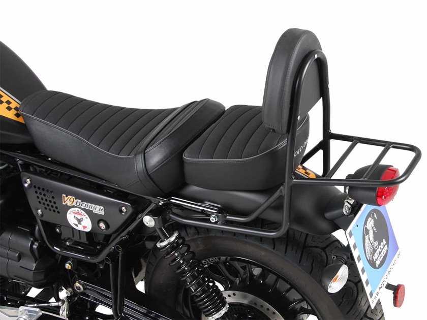 Sissybar z bagażnikiem do Moto Guzzi V 9 Bobber (lange Sitzbank17-