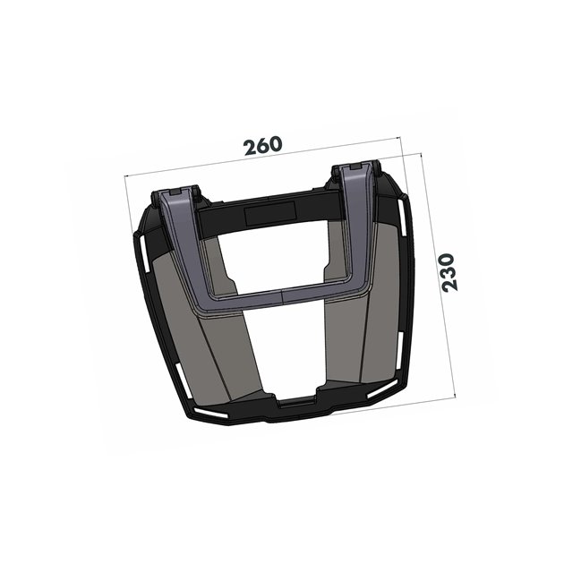 Easyrack stelaż pod kufer centralny czarny Voge R 625 | 6617711 01 01