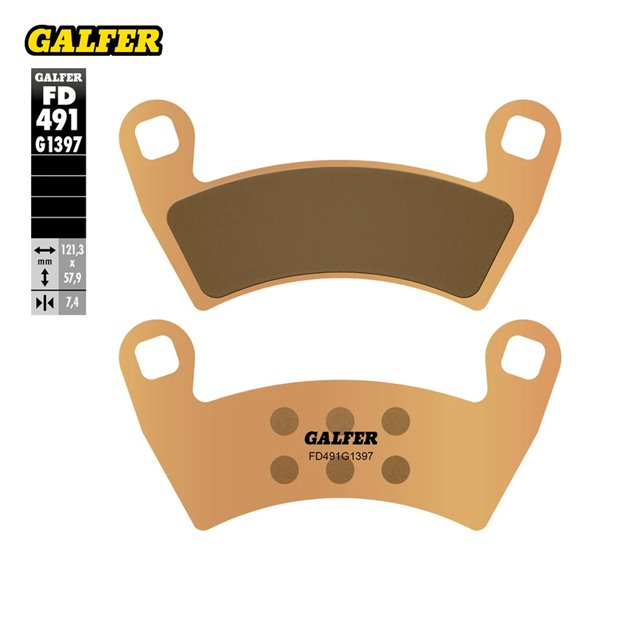 GALFER KLOCKI HAMULCOWE KH656 SPIEK METALICZNY (ZŁOTE) ATV PRZÓD