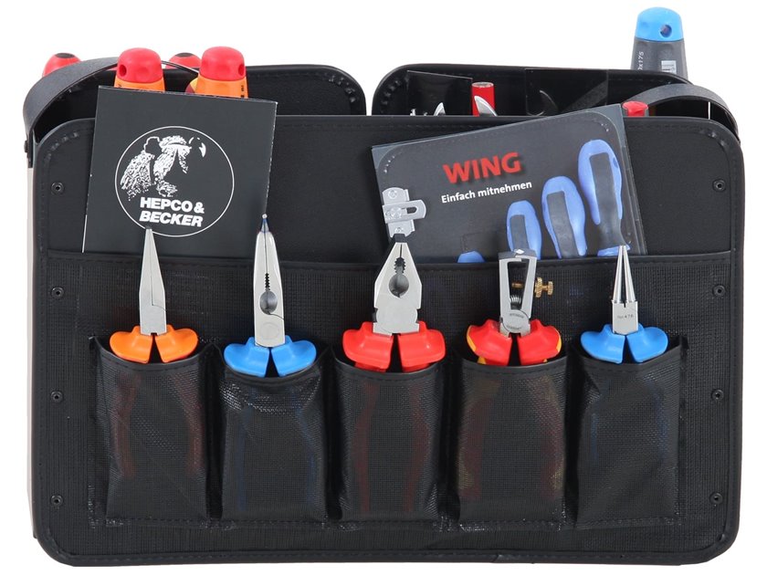 Składana półka na narzędzia Wing 4901 z 45 możliwościami włożenia Hepco Becker