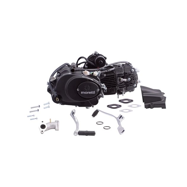 Silnik Moretti poziomy 154FMI, 125cc 4T, 4-biegowy Manual, Czarny (bez oleju)