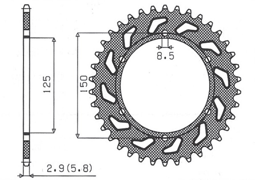 Zębatka TYLNA 899 45 KTM SX/EXC (JTR897.45) (ŁAŃC. 520) (89945JT) SUNSTAR