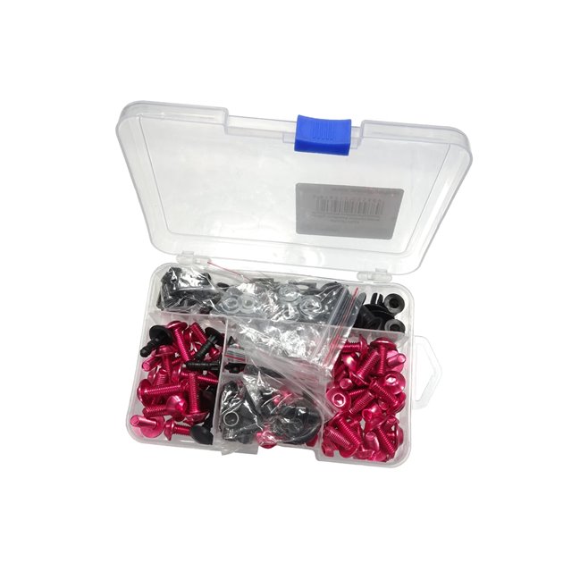 Śruby owiewek uniwersalne aluminiowe czerwone