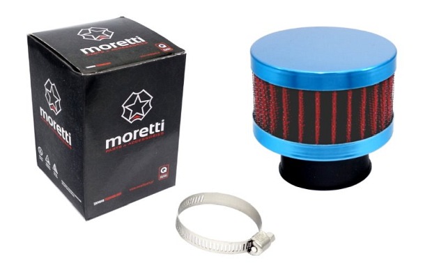 Filtr powietrza stożkowy 31mm niebieski Moretti