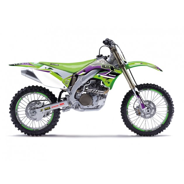 BLACKBIRD KOMPLET NAKLEJEK (OKLEIN) KAWASAKI KX 450F 2006-2008 DREAM 5 KOLOR ZIELONY CZARNY