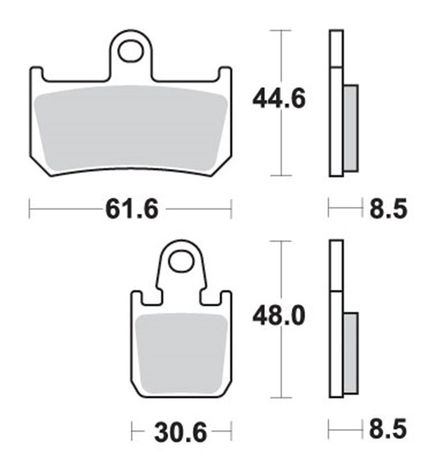 Klocki hamulcowe KH442/4 TRACK AND SPORT SINTER KOLOR ZŁOTY (ZAMIENIA MIESZANKĘ RS)