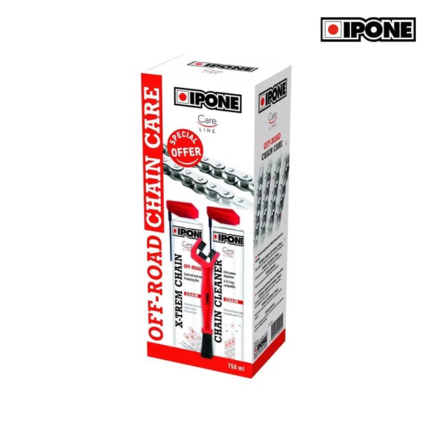 Zestaw do mycia i smarowania łańcucha Ipone Off Road Chain ze szczotką | 800737