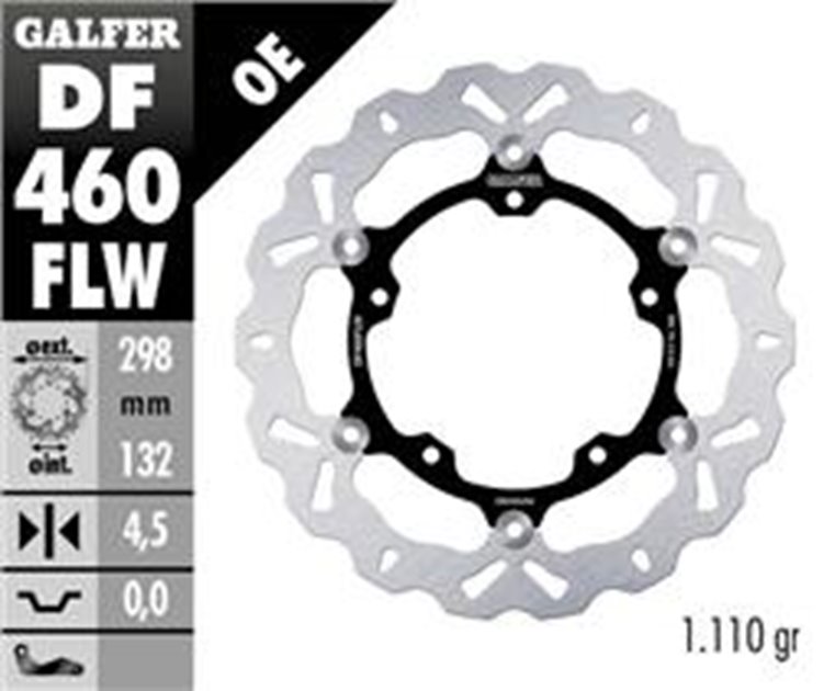 GALFER TARCZA HAMULCOWA PRZÓD YAMAHA MT-03 2016-, YZF R3/R25 2015- (298MM) PŁYWAJĄCA WAVE