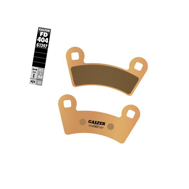 GALFER KLOCKI HAMULCOWE KH456 SPIEK METALICZNY (ZŁOTE) ATV POLARIS PRZÓD