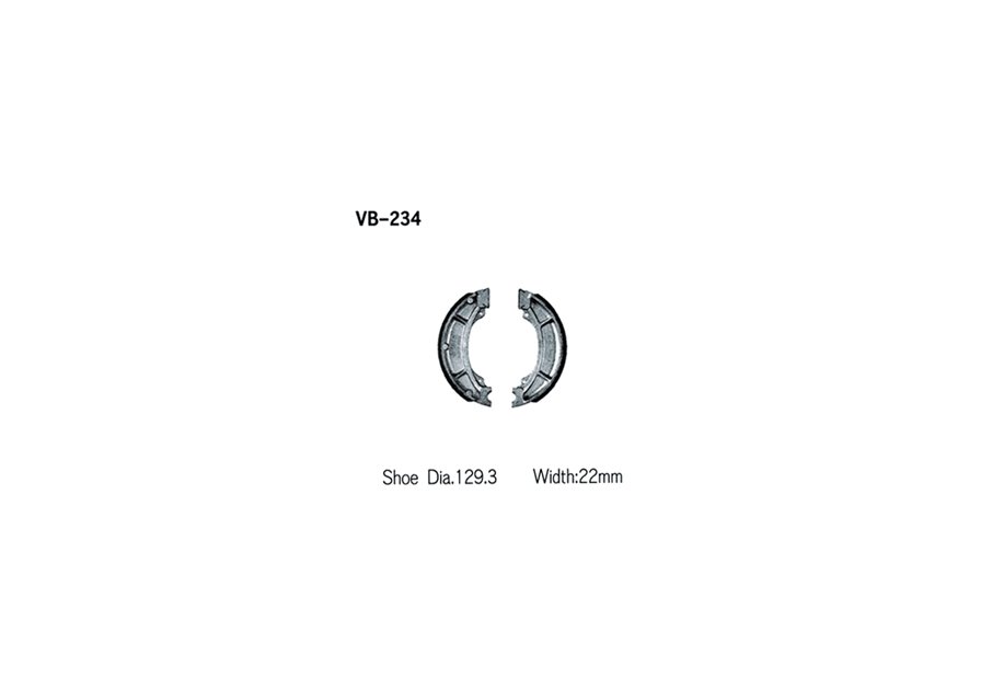 SZCZĘKI HAMULCOWE YAMAHA YZ 125 84, YZ 250 82-84, YZ 465 80-82, YZ 490 82-84, IT 250 84, IT 465 81-82, IT 490 82-85, TT 600 83-84 TYŁ (Made in Japan) VESRAH