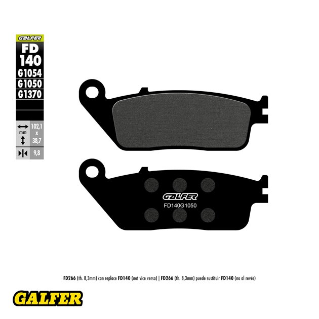 Klocki hamulcowe KH196 półmetaliczne Galfer | FD140G1050
