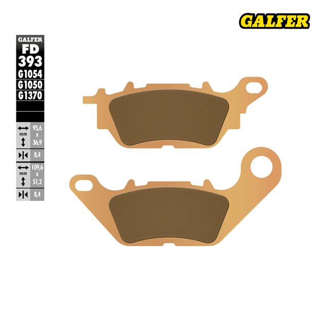 GALFER KLOCKI HAMULCOWE KH464 SPIEK METALICZNY (ZŁOTE) STREET YAMAHA N-MAX 125 / 150