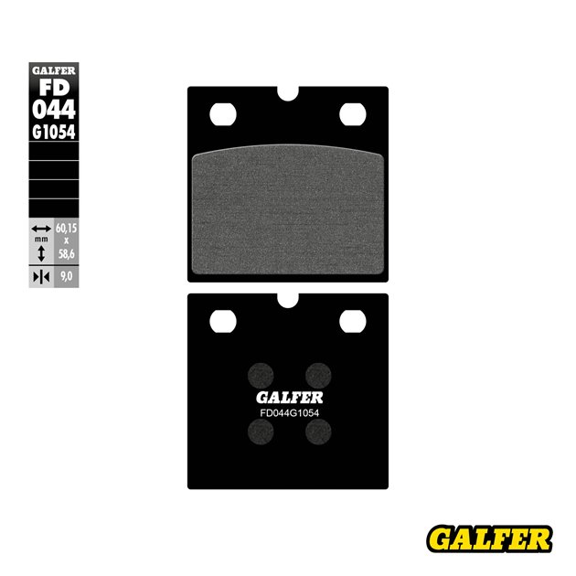 GALFER KLOCKI HAMULCOWE KH077 PÓŁMETALICZNE