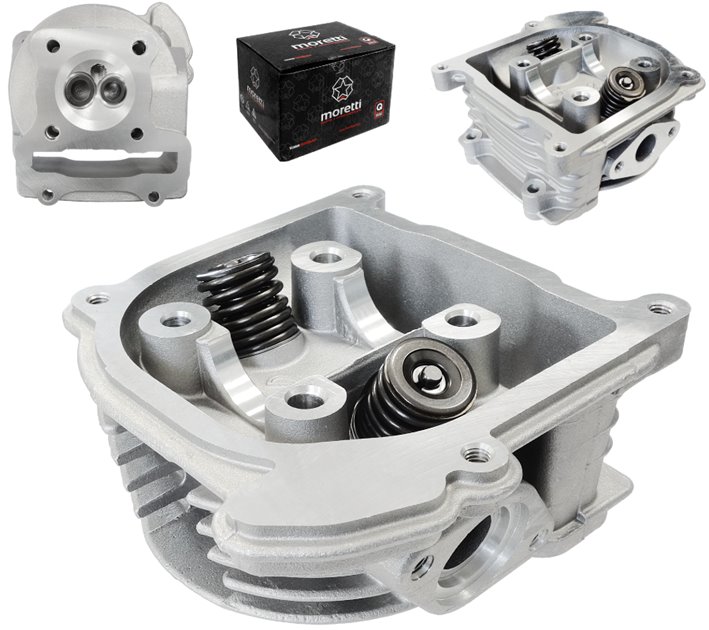 Głowica Moretti skuter 4T 80cc 139QMB krótkie zawory bez recyrkulacji Skuter 4T