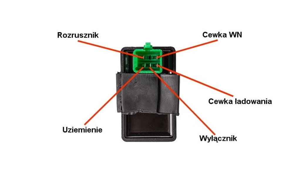 Moduł zapłonowy Motorower 5 pinów odblokowany 4T czarny MORETTI | 5906312675033