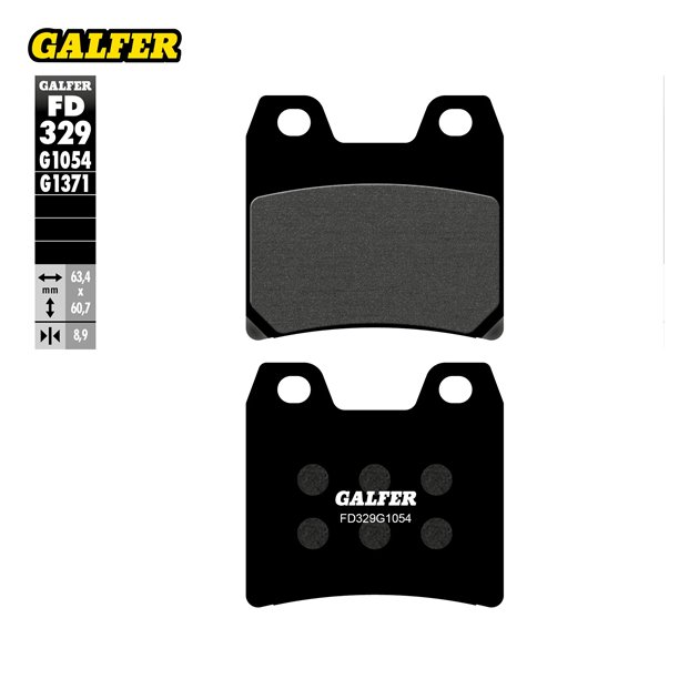 GALFER KLOCKI HAMULCOWE KH348 PÓŁMETALICZNE