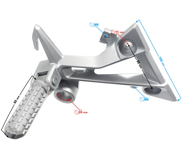 Podnózek, stopka prawy tylny Barton Blade R