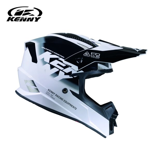 Kask Cross/Enduro Track Graphic Focus Black czarny/biały L Kenny Racing | 261-0303021-5633