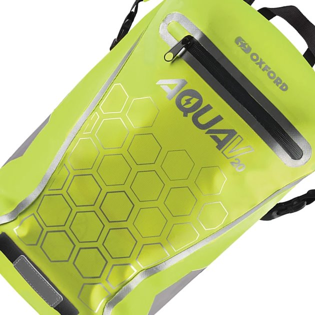 Plecak wodoodporny Aqua V-20 20L żółty fluo/biały Oxford | OL697