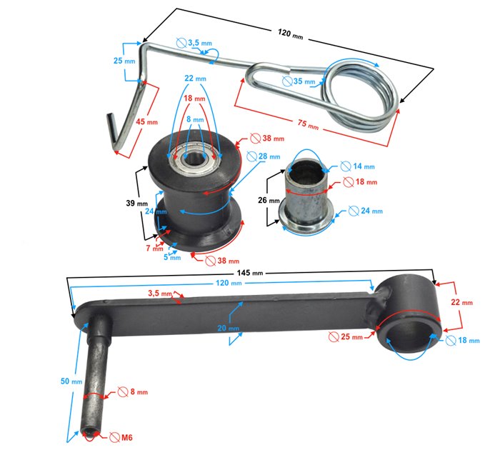 Napinacz łańcucha do ATV 250ST-9E