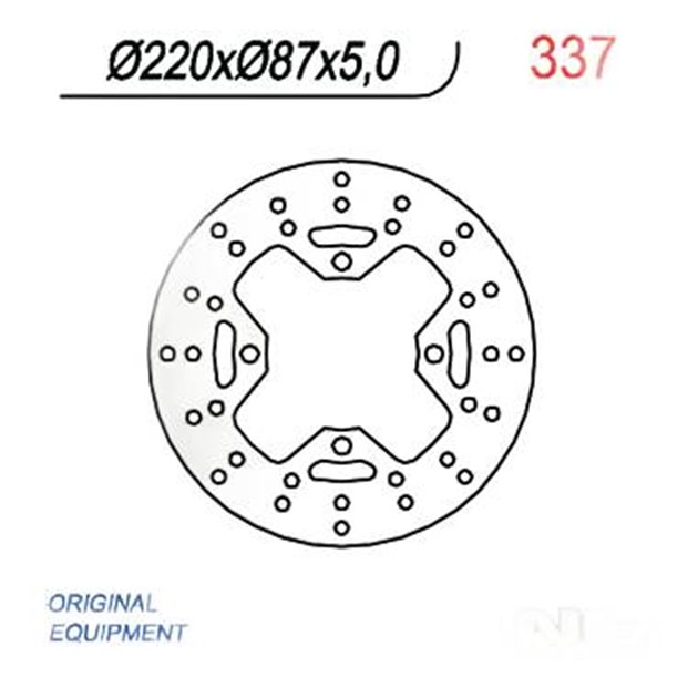 Tarcza hamulcowa (tył) CAGIVA RAPTOR 650/1000 (220X87X5) (4X10,5MM) NG