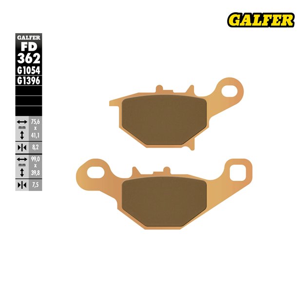 GALFER KLOCKI HAMULCOWE KH401 SPIEK METALICZNY (ZŁOTE) OFF ROAD SUZUKI RM 85 2005-2023