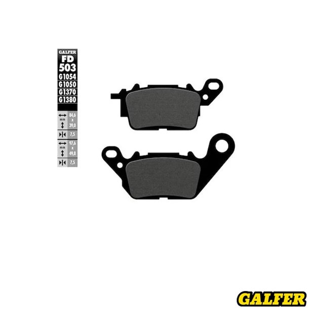 GALFER KLOCKI HAMULCOWE KH694 PÓŁMETALICZNE SCOOTER YAMAHA N-MAX 125 / 150