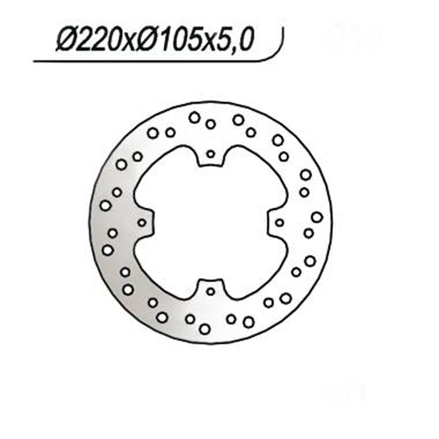 Tarcza hamulcowa (tył) HONDA NX 650 DOMINATOR '92-04, NX 500 '92-'99, SLR 650 '96-17, FMX 650 '05-06, FX 650 VIGOR '99-02 (220x105x5) NG