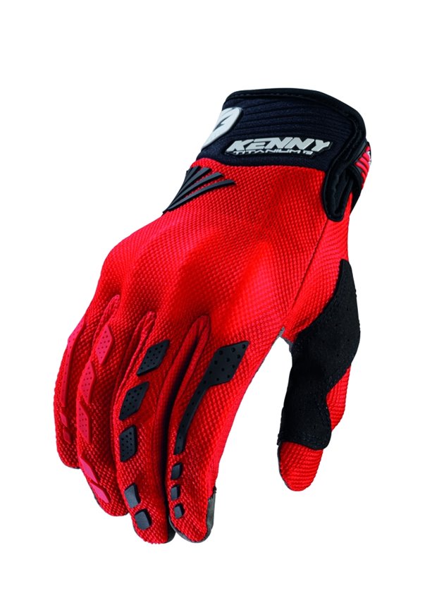 Kenny Racing Rękawice D3O Titanium Red M (9) | 261-2601011-0901