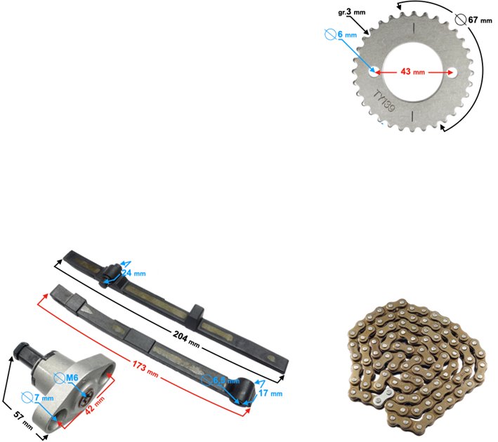 Rozrząd komplet Barton GT 125
