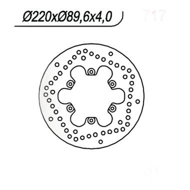 Tarcza hamulcowa (przód/tył) MALAGUTI 125/150/180/200/250/400 (220x89,6x4) NG