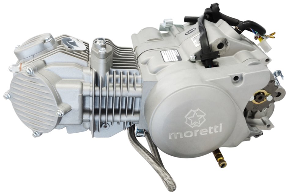 Silnik Moretti poziomy 1P60YMJ, 150cc 4T, 4-biegowy manual, zestaw z chłodnicą