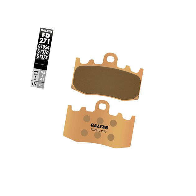 GALFER KLOCKI HAMULCOWE KH335 SPIEK METALICZNY (ZŁOTE) STREET BMW PRZÓD (BMW R1100/1150/1200, K1200/1300)