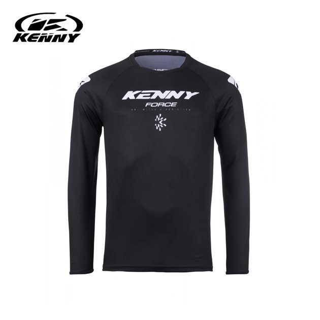 Koszulka Cross Enduro Force Solid Black Czarny/Biały XXL Kenny Racing | 251-3504011-5809