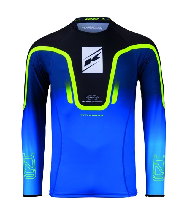 Koszulka Cross/Enduro Titanium Gradient Blue Rozmiar M Kenny Racing | 261-3301011-5502