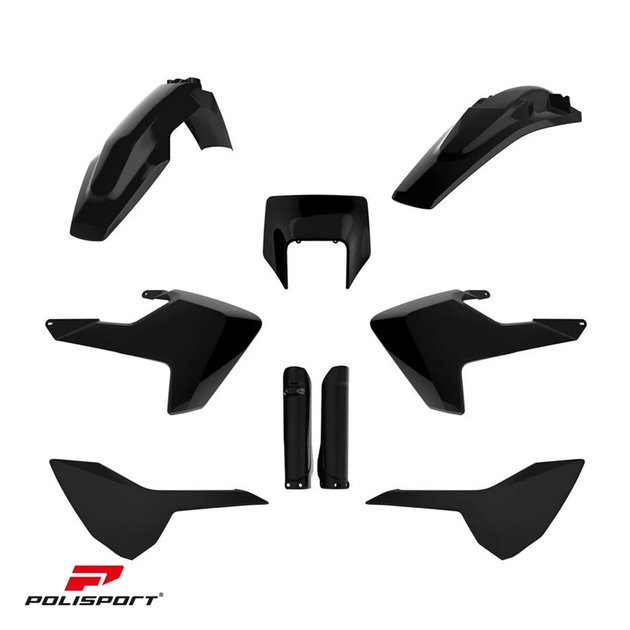 Komplet Plastików Husqvarna TE/FE TPI Czarny Polisport | 91505