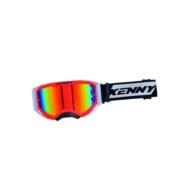 Kenny Racing Gogle Performance EVO 2 Neon Red Mirror Lens Lustro czerwony/czarny/biały | 251-0702011-98