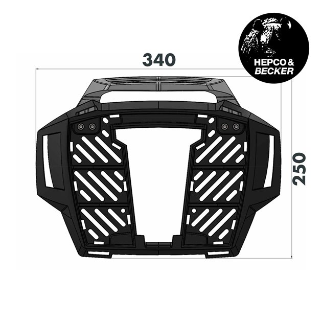 Stelaż Alurack pod kufer centralny czarny Voge R 625 | 6527711 01 01