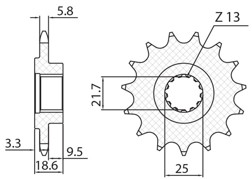 Zębatka PRZEDNIA 2119 15 KAWASAKI Z 750 '04-'12, Z 800 '13-'16 (JTF1538.15) (ŁAŃC. 520) (211915JT) SUNSTAR