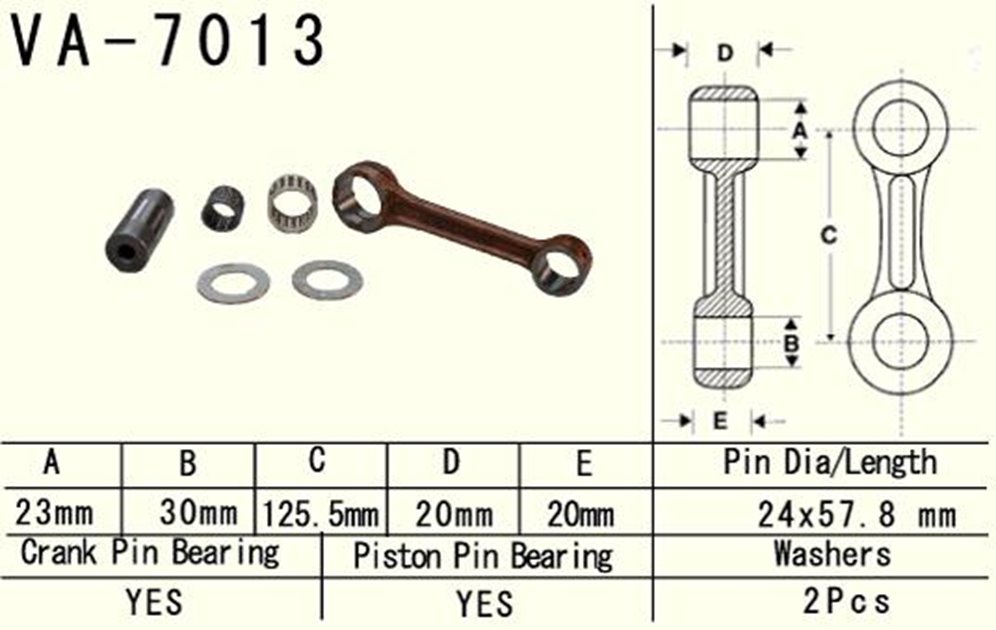 KORBOWÓD SUZUKI RM 250 (RM250) 96-02 (VA7013) VESRAH