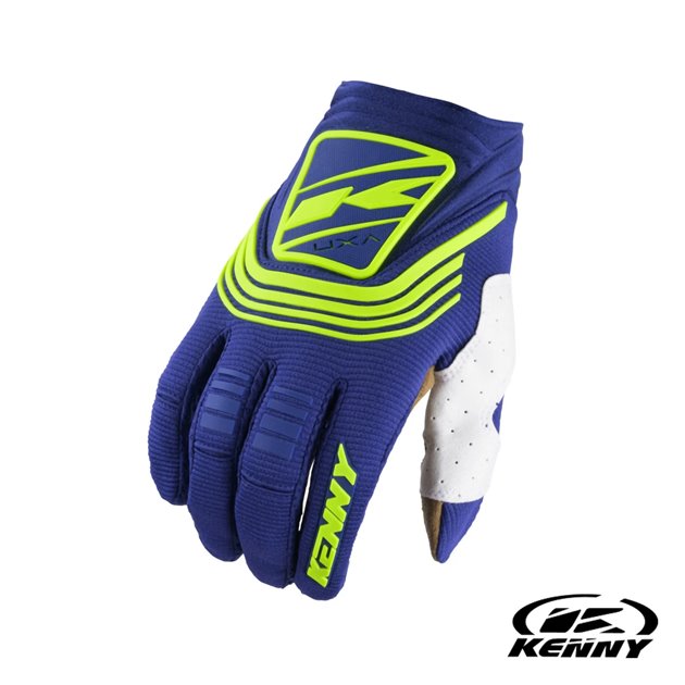 Kenny Racing Rękawice Cross/Enduro Titanium Navy Niebieski/Żółty Fluo XXXL | 241-2601011-1332