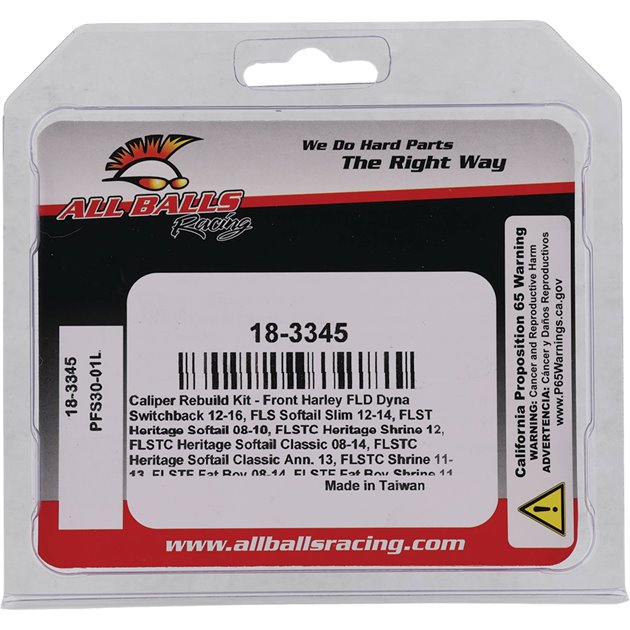 Zestaw naprawczy zacisku hamulcowego przód Harley Davidson FLD Dyna Switchback, FLS Softail Slim, FLST Heritage Softail, FLSTC Heritage Shrine/Softail Classic All Balls | 18-3345