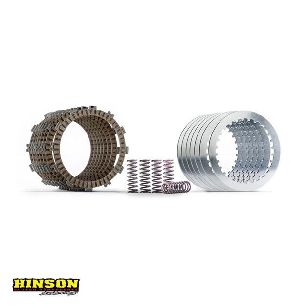 HINSON ZESTAW TARCZE SPRZĘGŁOWE Z PRZEKŁADKAMI I SPRĘŻYNAMI HONDA CR 125R 1987-1999; HUSQVARNA TC 125 2014-2018; TC 250 2010-2013; TE 125 2014-2016; TE 150 2017-2018; TE 250 2010-2013; KTM EXC 125/200 1998-2016; SX 125 1998-2018; SX 150 2009-2018; SX 200 