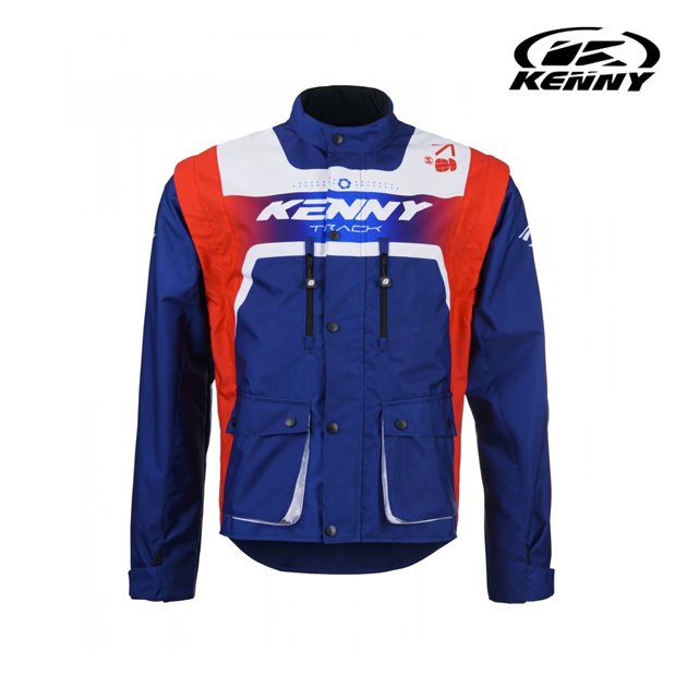 Kenny Racing Kurtka Adventure/Enduro Track Patriot Czerwony/Niebieski/Biały Fluo L | 251-3704010-5628